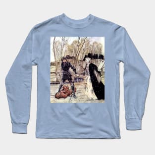 Sir Lancelot and Sir Balin - Arthur Rackham Long Sleeve T-Shirt